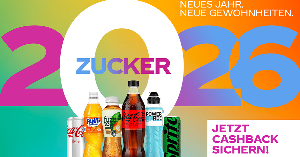 2x Coca-Cola, Fanta, Sprite, Mezzo Mix, Fuze Tea, Powerade (Zuckerfrei) [gratis testen, Geld zurück!]